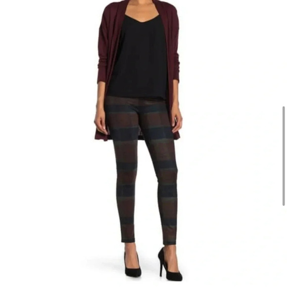Sanctuary Harvest Plaid Pull On Ponte Pants Size Small - Picture 2 of 14